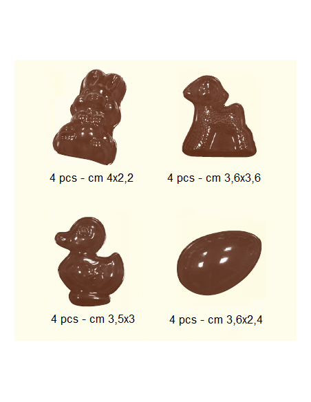 Stampo per cioccolatini pasquali - 16 pezzi